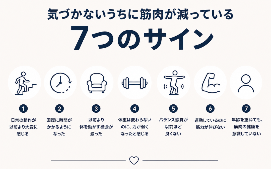 気づかないうちに筋肉が減っているかもしれない7つのサイン